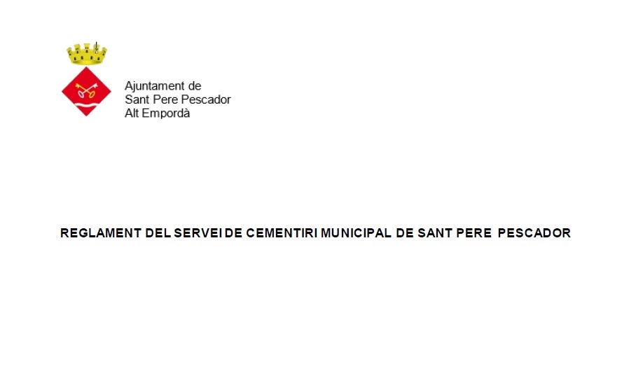 Més informació sobre l'article Aprovació definitiva del Reglament del servei de cementiri municipal de Sant Pere Pescador.