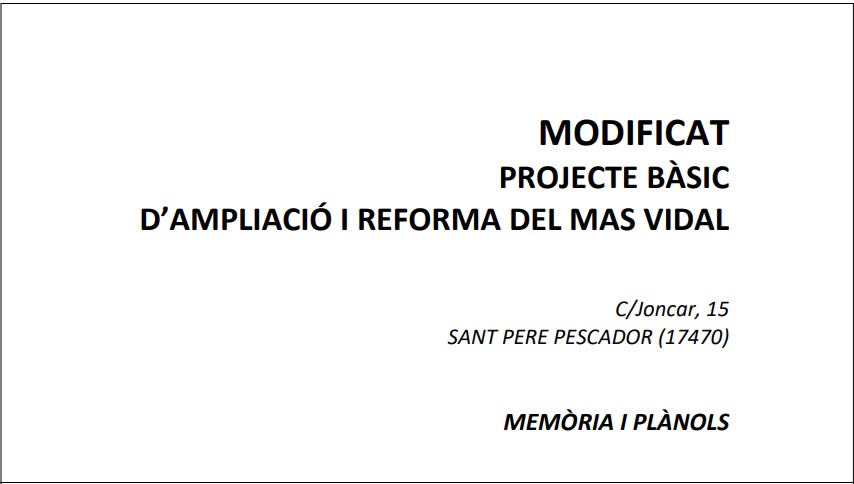 Més informació sobre l'article Exposició pública de la llicència d’obres al Mas Vidal