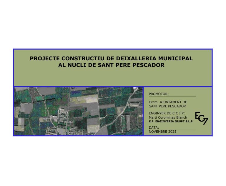 Aprovació Inicial del Projecte d’Obra Local Ordinària per a la Construcció de la Deixalleria Municipal de Sant Pere Pescador
