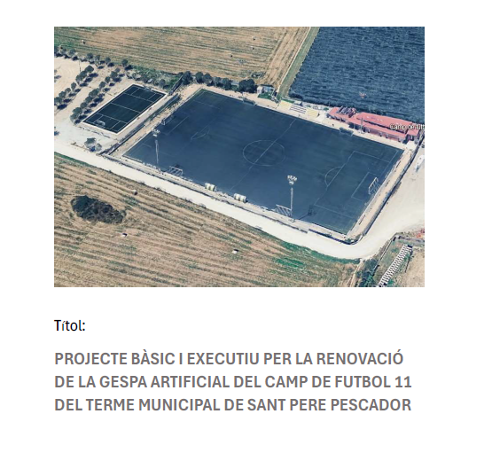 Actualment esteu veient Aprovació inicial del projecte d’obra local ordinària de la substitució de la gespa artificial del camp de futbol municipal